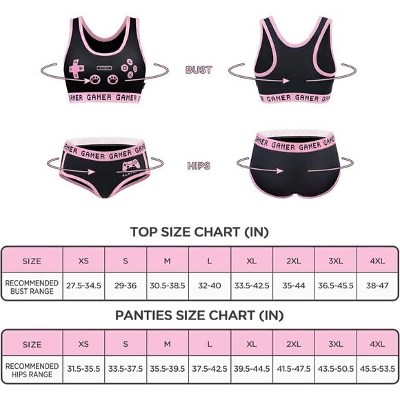 Littleforbig Women Cotton Camisole and Pantie Sport Loungewear Bralette Set Pink - Picture 4 of 7